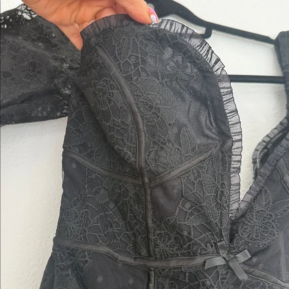 For Love And Lemons Black Lace Mini Dress - Picture 4 of 10
